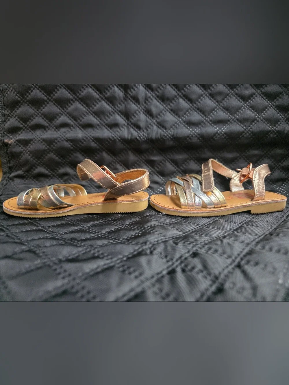 Bessito Metallic Multi-Strap Sandals Size 7
